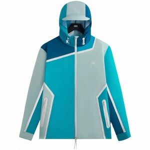 Kith Madison Fresco SS24 Teal and Blue Windbreaker with Shorts